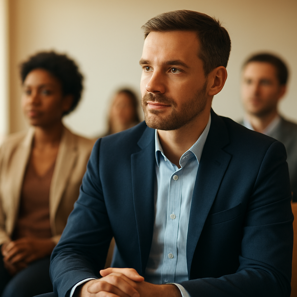 Ritratto professionale di dirigenti in workshop di crescita
